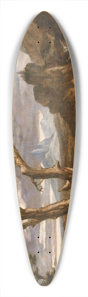 Washington Allston - Elijah in the Desert 39.3 inch art pintail longboard deck