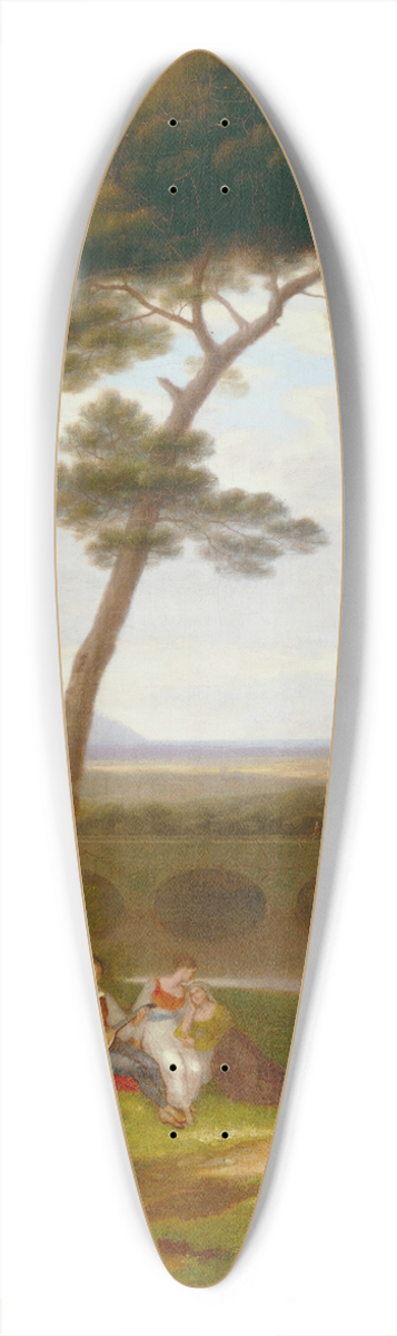 Washington Allston - Italian Landscape 39.3 inch art pintail longboard deck