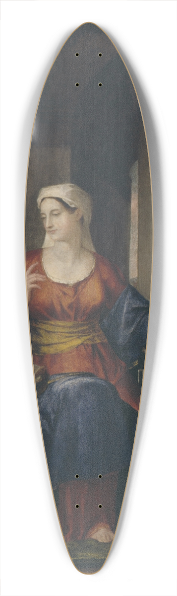 Washington Allston - Mother Watching Her Child 39.3 inch art pintail longboard deck