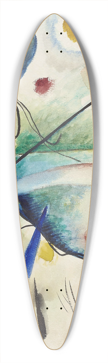 Wassily Kandinsky - Aquarell mit Strich 39.3 inch art pintail longboard deck