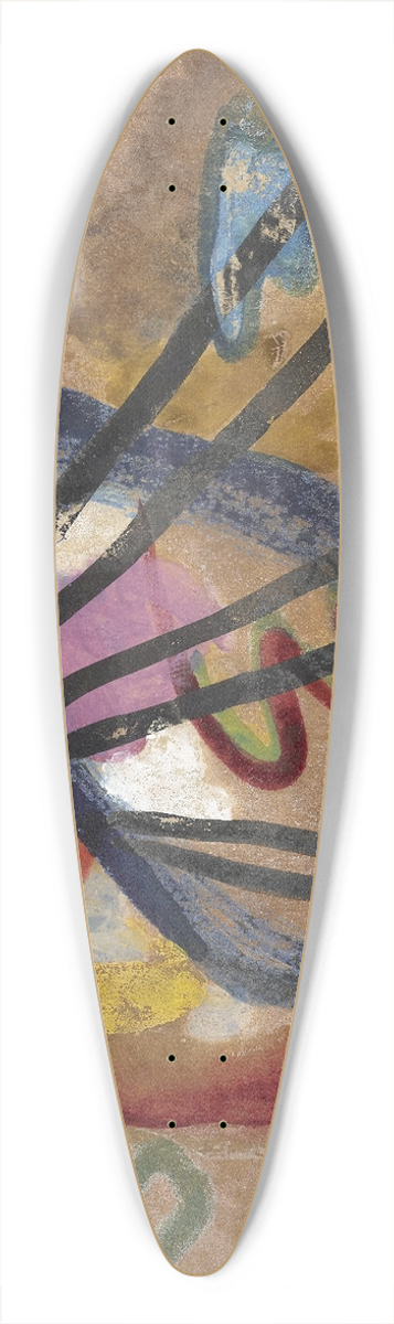 Wassily Kandinsky - Boot 39.3 inch art pintail longboard deck