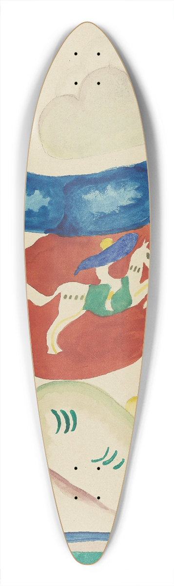 Wassily Kandinsky - Design for the cover of the almanac The Blue Rider VIII 39.3 inch art pintail longboard deck