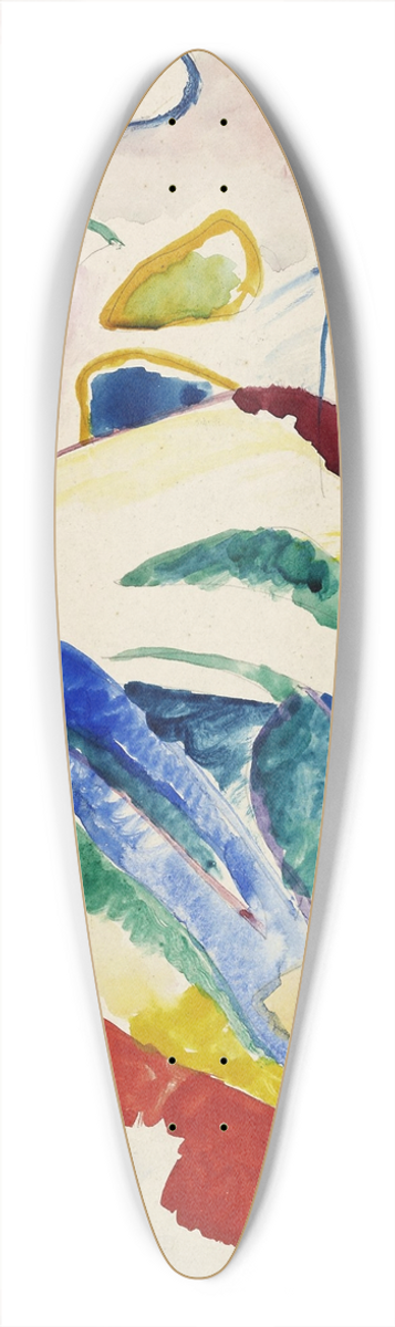 Wassily Kandinsky - Draft for Composition II 39.3 inch art pintail longboard deck