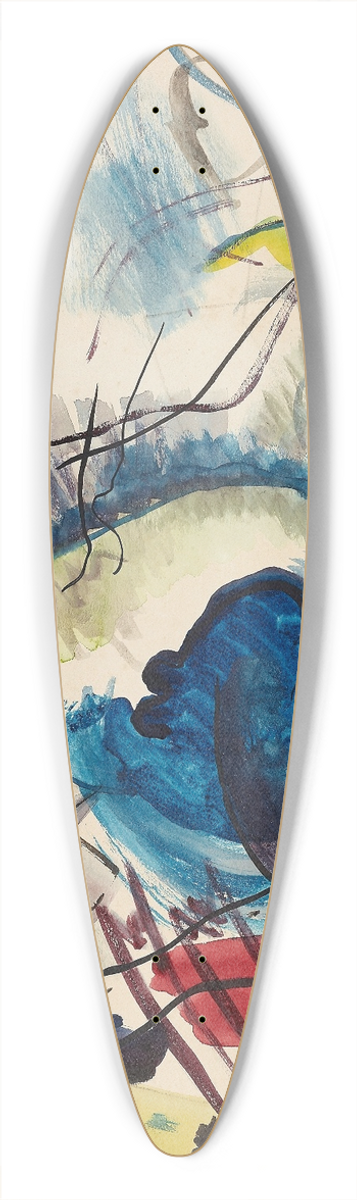 Wassily Kandinsky - Draft for Picture with a white border 39.3 inch art pintail longboard deck