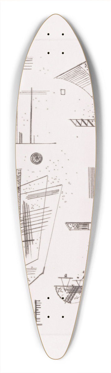 Wassily Kandinsky - Erste Radierung fr die Editions ,Cahiers dArt 39.3 inch art pintail longboard deck
