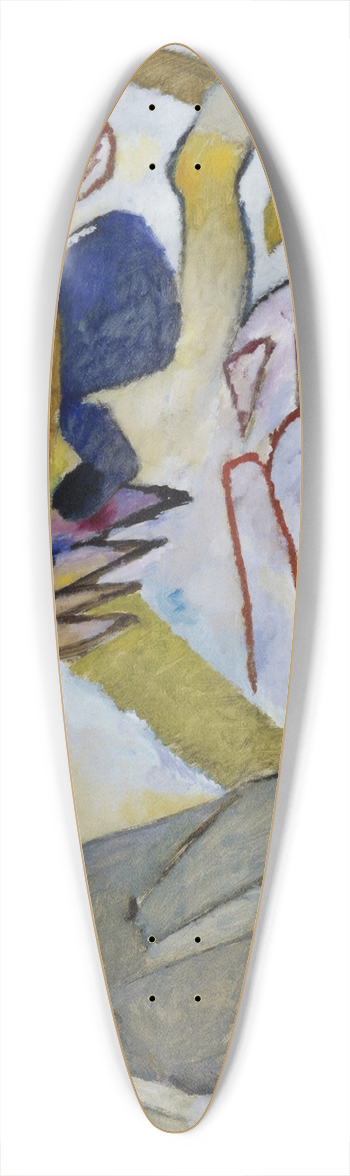 Wassily Kandinsky - Improvisation 18 (with tombstone) 39.3 inch art pintail longboard deck