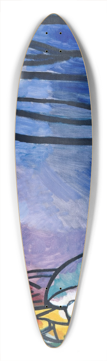 Wassily Kandinsky - Improvisation 19 39.3 inch art pintail longboard deck