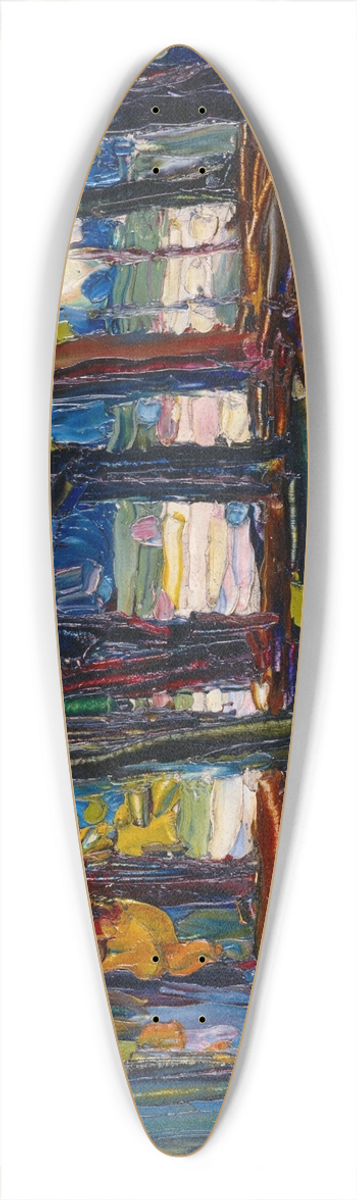 Wassily Kandinsky - In the park of St. Cloud  Fall II 39.3 inch art pintail longboard deck
