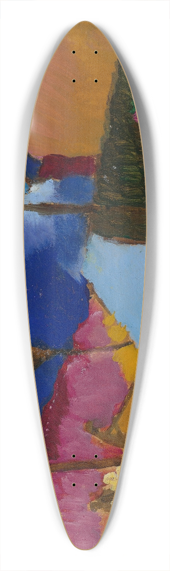 Wassily Kandinsky - Kochel  Straight Street 39.3 inch art pintail longboard deck