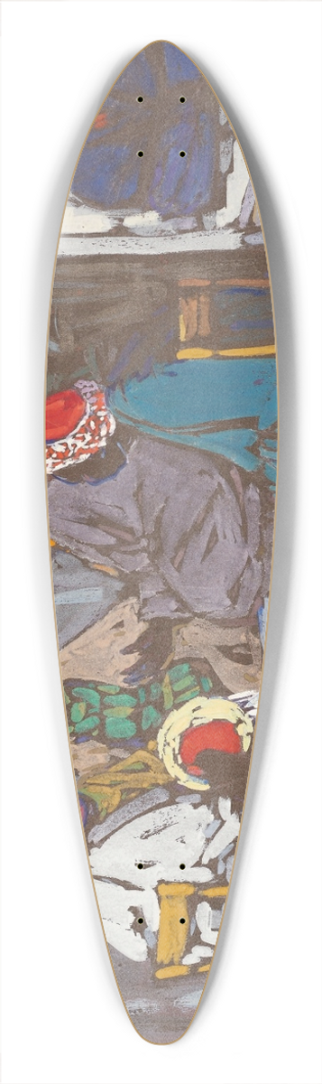 Wassily Kandinsky - Mohrencafe 39.3 inch art pintail longboard deck