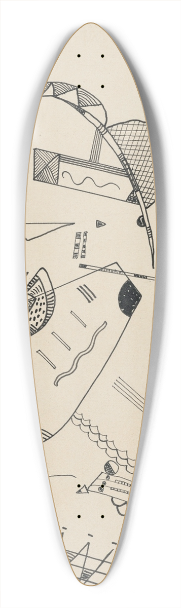 Wassily Kandinsky - Ohne Titel 39.3 inch art pintail longboard deck