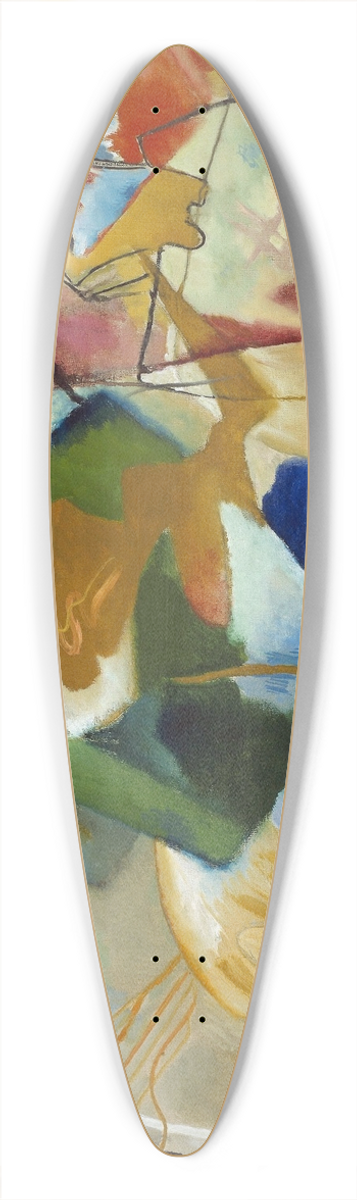 Wassily Kandinsky - Painting with Green Center 39.3 inch art pintail longboard deck