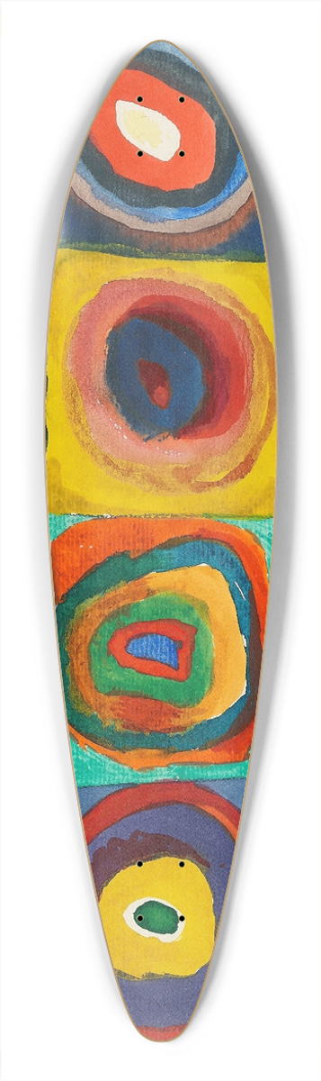 Wassily Kandinsky - Quadrate mit konzentrischen Ringen 39.3 inch art pintail longboard deck