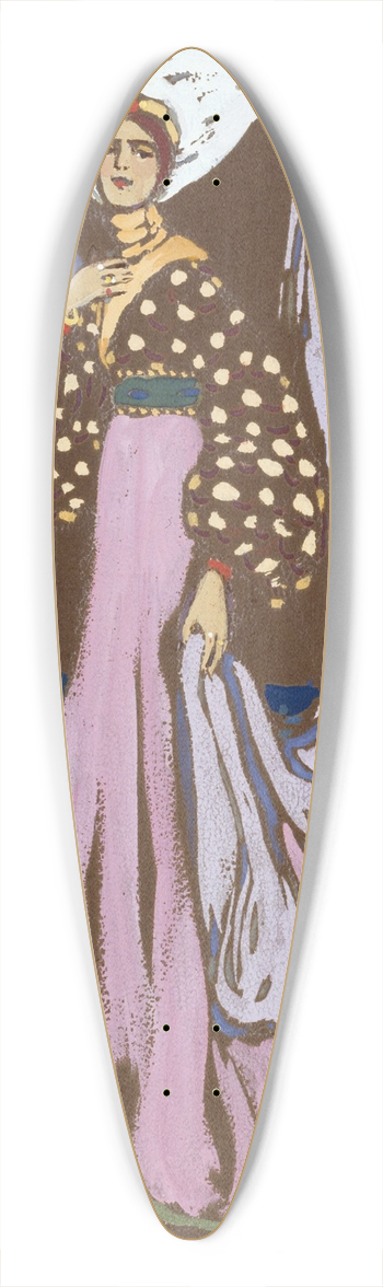 Wassily Kandinsky - The Night (Walking Lady) 39.3 inch art pintail longboard deck