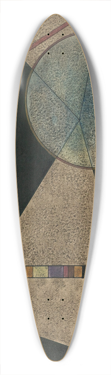 Wassily Kandinsky - Treffpunkt (Meeting-Point) 39.3 inch art pintail longboard deck