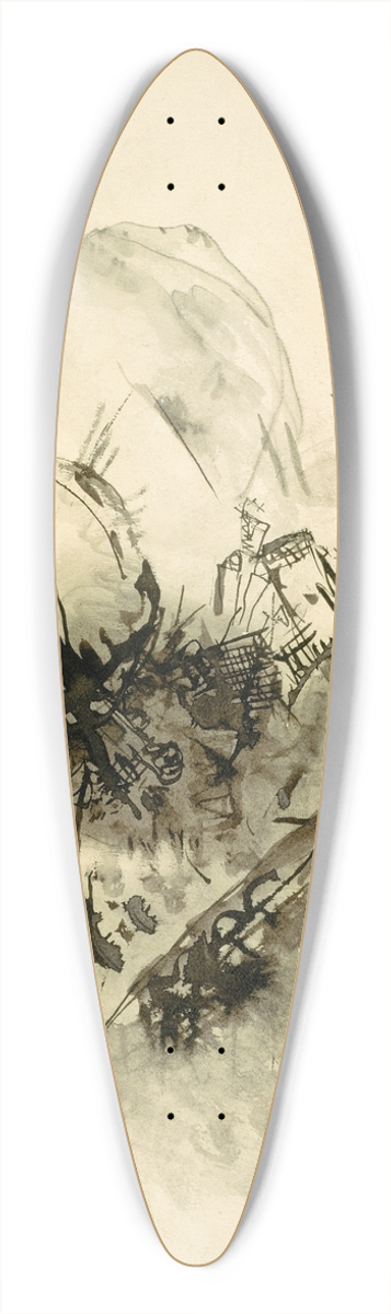 Wassily Kandinsky - Untitled 39.3 inch art pintail longboard deck