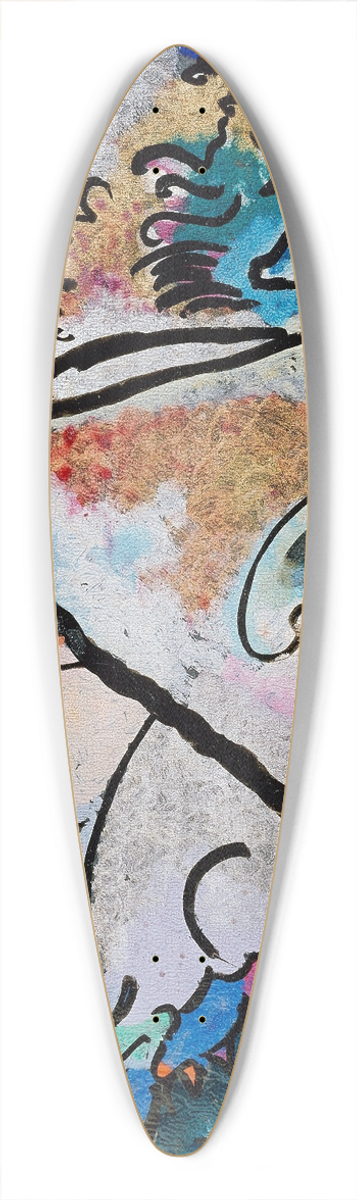 Wassily Kandinsky - With sun 39.3 inch art pintail longboard deck