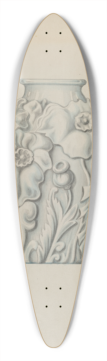 Wellington Blewett - Milk Glass Vase 39.3 inch art pintail longboard deck