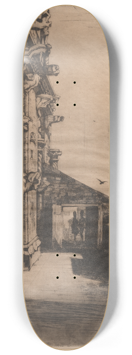 David Young Cameron - The Gargoyles: Stirling Castle 8.25 inch art skate deck