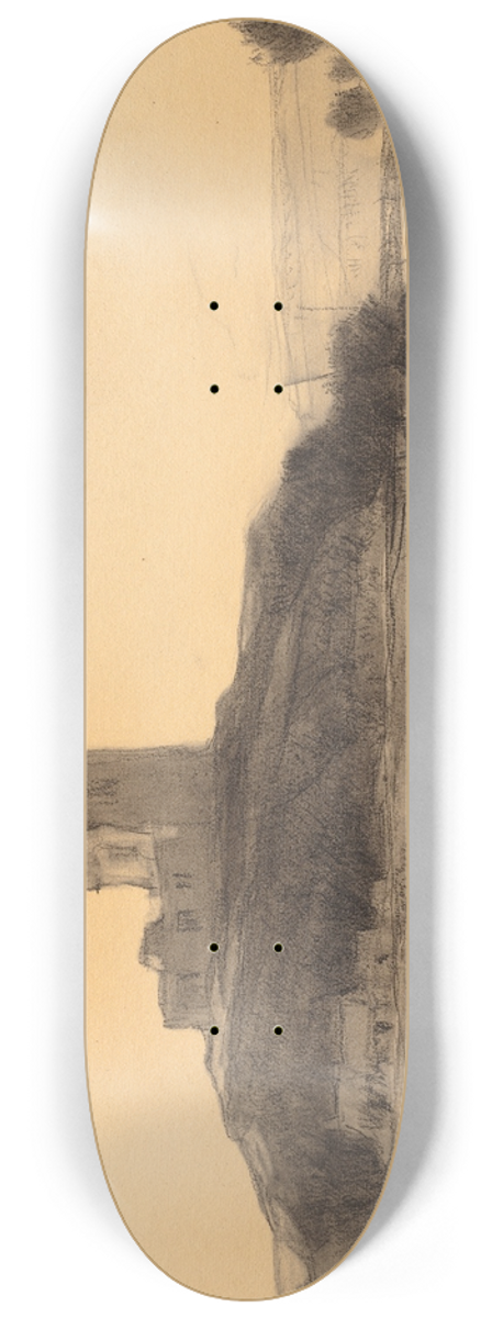 David Young Cameron - The Red Castle 8.25 inch art skate deck