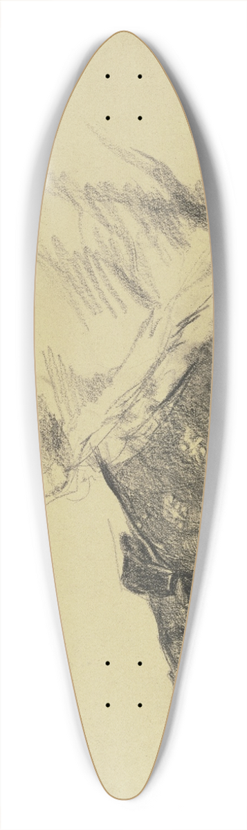 Wilhelm Altheim - Frauenschuh und der untere Saum des Rockes 39.3 inch art pintail longboard deck