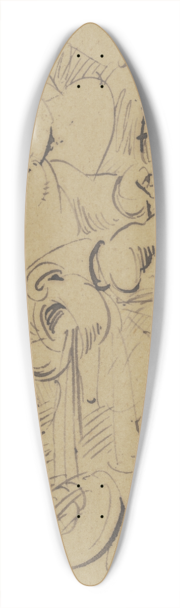 Wilhelm Busch - Herr Knopp verschttet seinen Kaffee 39.3 inch art pintail longboard deck