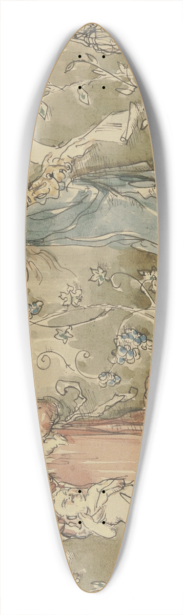 Wilhelm Busch - Vier allegorische Frauendarstellungen 39.3 inch art pintail longboard deck