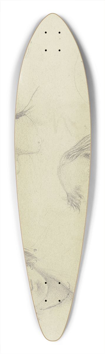 Wilhelm Gentz - Head study (Nubia) 39.3 inch art pintail longboard deck
