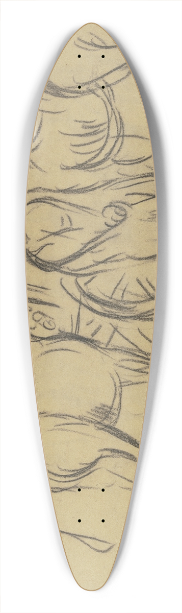 Wilhelm Kalb - Horse market 39.3 inch art pintail longboard deck