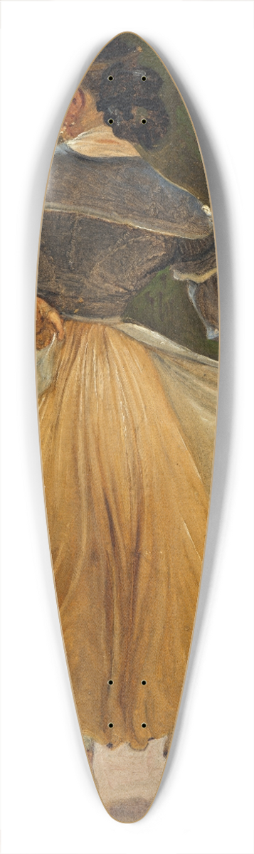 Wilhelm Marstrand - Dancing Roman Woman. Study for Romans Gathered for Merriment at an Osteria 39.3 inch art pintail longboard deck