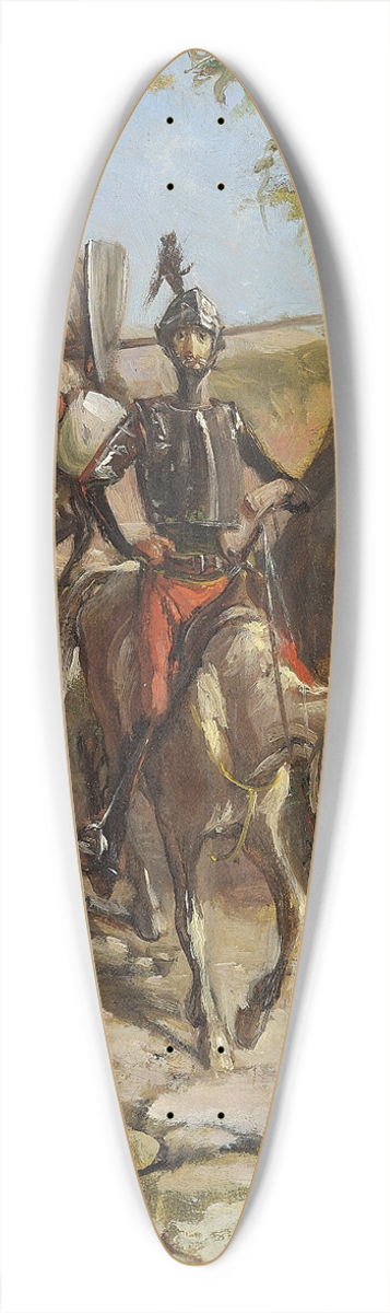 Wilhelm Marstrand - Don Quixote og Sancho Pancha kommer hjem fra de sorte bjerge 39.3 inch art pintail longboard deck