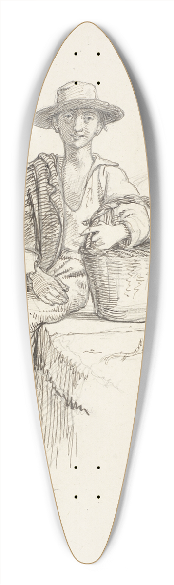 Wilhelm Marstrand - Italienerdreng med kurv 39.3 inch art pintail longboard deck