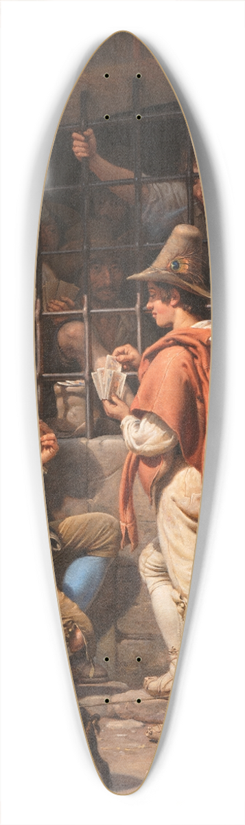 Wilhelm Marstrand - Prison Scene in Rome 39.3 inch art pintail longboard deck