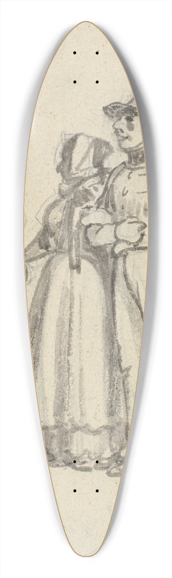 Wilhelm Marstrand - Soldatens moder mder en bekendt 39.3 inch art pintail longboard deck