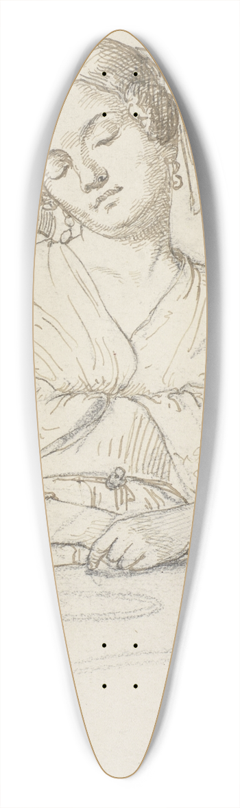 Wilhelm Marstrand - Sovende kvinde, siddende ved et bord 39.3 inch art pintail longboard deck