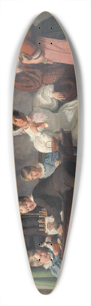 Wilhelm Marstrand - The Waagepetersen Family 39.3 inch art pintail longboard deck