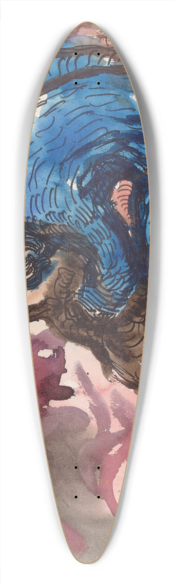Wilhelm Morgner - Hlzfaller 39.3 inch art pintail longboard deck