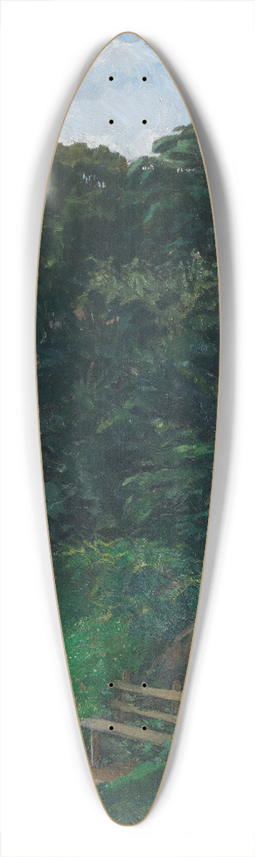 Wilhelm Trbner - Schlosspark Lichtenberg mit Bank (Odenwald) 39.3 inch art pintail longboard deck