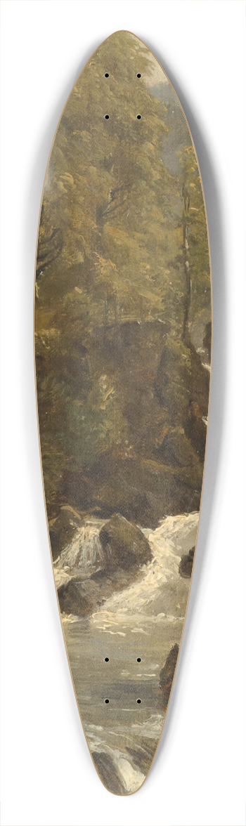 Wilhelm Ulrich Oppermann - Landscape with Brook 39.3 inch art pintail longboard deck
