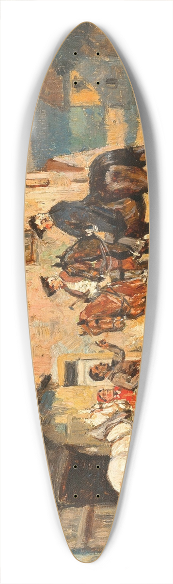 Wilhelm Velten - Resting at the Blacksmiths 39.3 inch art pintail longboard deck