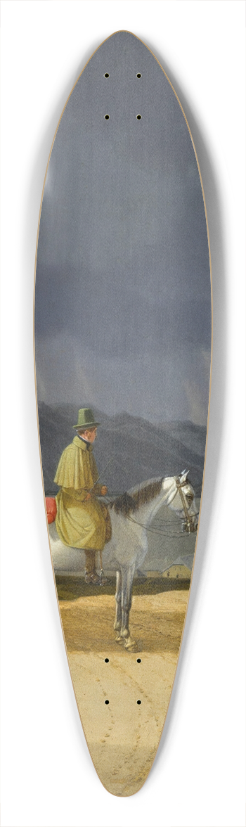 Wilhelm von Kobell - Riders before the Tegernsee 39.3 inch art pintail longboard deck
