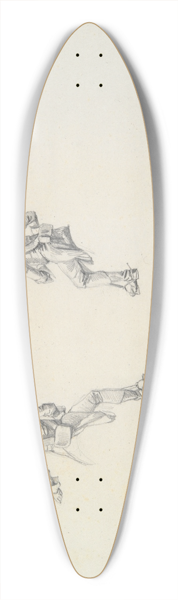 Wilhelm von Kobell - Study of an AustrianHussar 39.3 inch art pintail longboard deck
