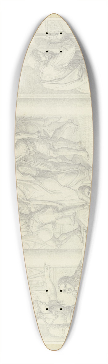Wilhelm Von Schadow - Repentance of Peter 39.3 inch art pintail longboard deck