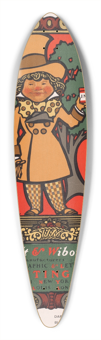Will Bradley - The Ault and Wiborg Co. 39.3 inch art pintail longboard deck