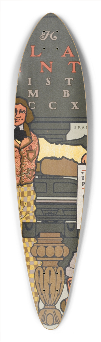 Will Bradley - The inland printer. Christmas number MDCCXCIX 39.3 inch art pintail longboard deck