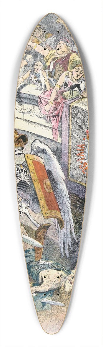Will Crawford - Thumbs down! 39.3 inch art pintail longboard deck