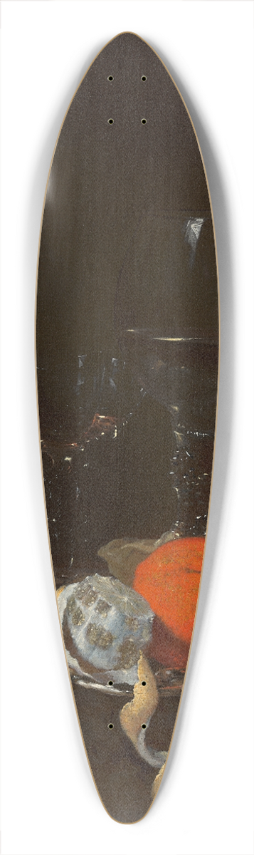 Willem Kalf - Still Life with Fruit and Wineglasses on a Silver Plate 39.3 inch art pintail longboard deck