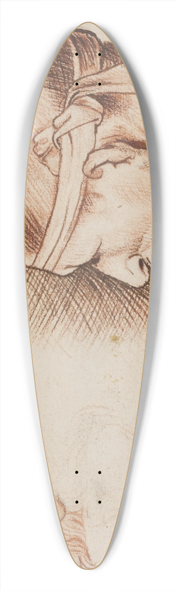 Willem Panneels - Hovedet af den romerske soldat bag Kritus set en face, og hovedet af den knlende soldat set i profil mod venstre 39.3 inch art pintail longboard deck