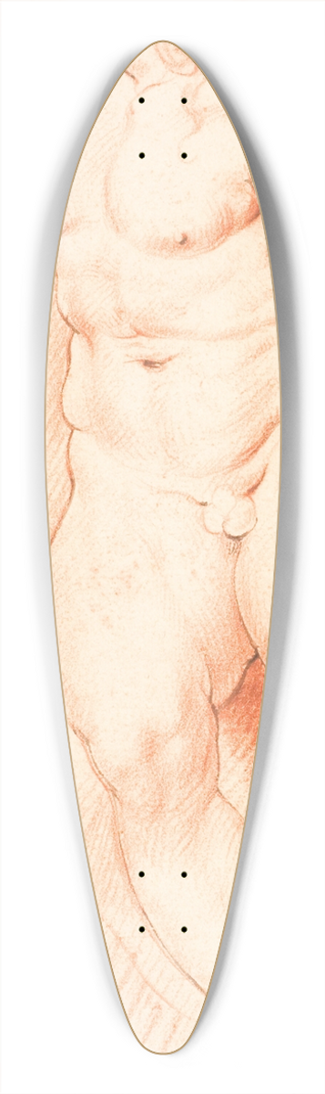 Willem Panneels - Sitting Man  after an Antique Sculpture 39.3 inch art pintail longboard deck