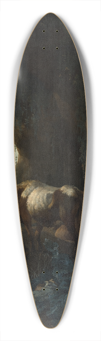Willem Romeyn - A Shepherd and Cattle in a Cave 39.3 inch art pintail longboard deck